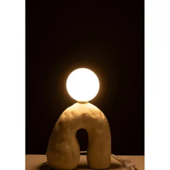 Lampe de table en pierre beige 19.5x11x30 cm