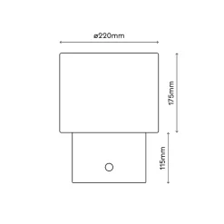 Lampe de table en plâtre orange E27