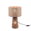 Lampe de table en rotin et jute STRAW