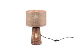 Lampe de table en rotin et jute STRAW