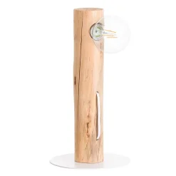 Lampe de Table Encre Naturelle 8x8x38cm Blanc 7hSevenOn Deco