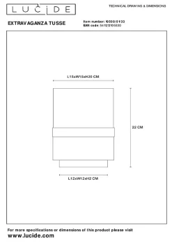 Lampe de table EXTRAVAGANZA TUSSE en lin avec 1xE14 - Vert - Lucide