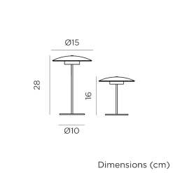Lampe de table extérieure autonome anthracite - New Garden - Sardinia30