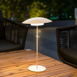 Lampe de table extérieure autonome blanche - New Garden - Sardinia40