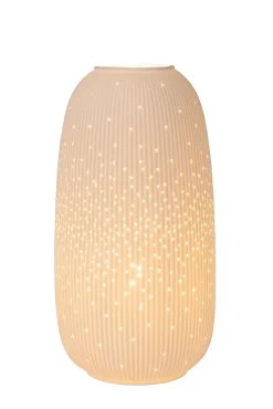 Lampe de table FLORES en porcelaine avec 1xE14 - Blanc - Lucide