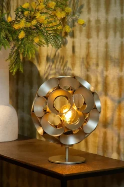 Lampe de table HANNELORE en métal avec 1xE27 - Or Mat / Laiton - Lucide