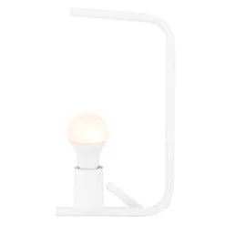 Lampe de table incandescent Darrah GoodHome E27 blanc mat