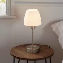 Lampe de table incandescent Kluan GoodHome E14 blanc