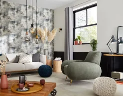 Lampe de table incandescent Yarra GoodHome E27 noir mat