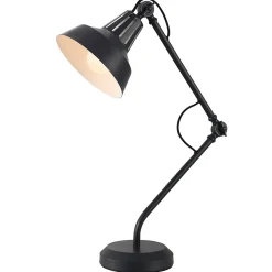 Lampe de table incandescent Yarra GoodHome E27 noir mat