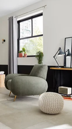 Lampe de table incandescent Yarra GoodHome E27 noir mat