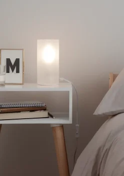 Lampe de table incandescent Singou GoodHome E14 blanc mat