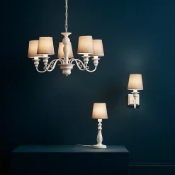 Lampe de table incandescent Tulou GoodHome E14 blanc