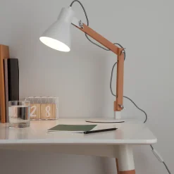 Lampe de table incandescent Peroten GoodHome E27 coloris naturel