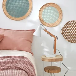 Lampe de table incandescent Peroten GoodHome E27 coloris naturel