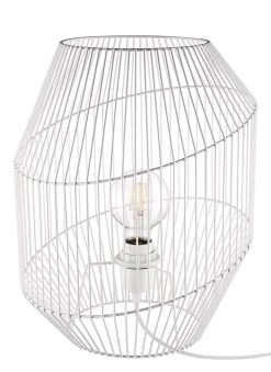 Lampe de table incandescent Tsolma GoodHome E27 blanc mat