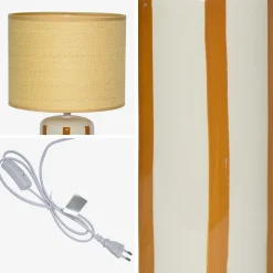 Lampe de table intérieur céramique moutarde H 44cm - Aurore