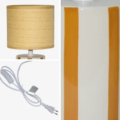 Lampe de table intérieur céramique moutarde H 28cm - Aurore