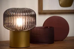 Lampe de table JANY en verre avec 1xE14 - Or Mat / Laiton - Lucide