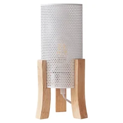 Lampe de table Joelleldsvin E27 30 x 14 x 14 cm blanc lux.pro