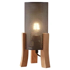 Lampe de table Joelleldsvin E27 30 x 14 x 14 cm gris lux.pro