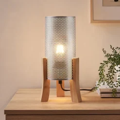 Lampe de table Joelleldsvin E27 30 x 14 x 14 cm argent lux.pro