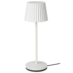 Lampe de table JUSTINE en aluminium avec LED intégré - Blanc - Lucide