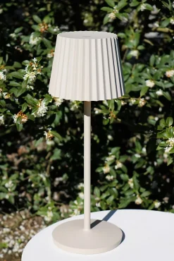 Lampe de table JUSTINE en pvc avec LED intégré - Crème - Lucide