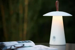 Lampe de table LA DONNA en aluminium avec LED intégré - Blanc - Lucide