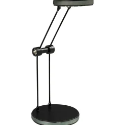 Lampe de table LED ALEKO 30cm metal noir 18 LEDs 5W bureau bureau chambre ado table de nuit moderne
