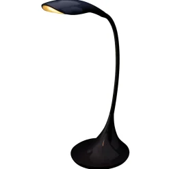 Lampe de table LED 'ALF' en métal et plastique noir, avec LED intégrée