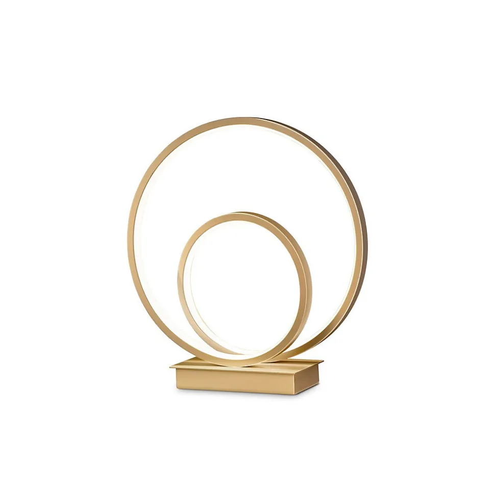 Lampe de table LED décorative Swirl intégrée dorée, 3000K