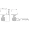 Lampe de table Led dorée 43 cm - Trio - Pineapple