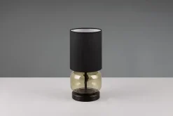 Lampe de table Led noir et vert culot E27 - Trio - Elio