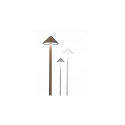 Lampe de table LED Pina Pro Corten rechargeable et dimmable sans fil Zafferano 2200-2700-3000K