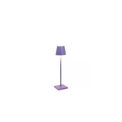 Lampe de table LED Poldina Pro Micro Lilac, rechargeable et dimmable avec une autonomie allant jusqu'à 12 heures