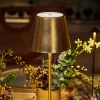 Lampe de table LED Poldina Pro Gold Leaf, rechargeable et dimmable avec une autonomie allant jusqu'à 12 heures