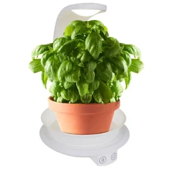 Lampe de table LED pour plantes de 24 cm de haut, en métal et plastique blanc, avec LED intégrée