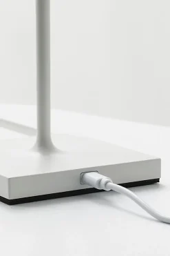 Lampe de table LED Siesta gris tourterelle portable et rechargeable IP54