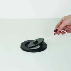 Lampe de table LED Wi-Fi connectée Zafferano Sister Light blanc nacré rechargeable dimmable 2200-2700-3000-4000K 3,2W h33cm