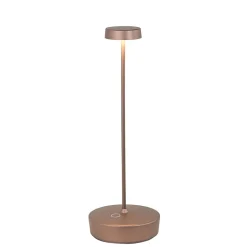 Lampe de table LED Zafferano Swap, bronze mat, rechargeable et dimmable, 2200-2700-3000K - autonomie maximale 9h