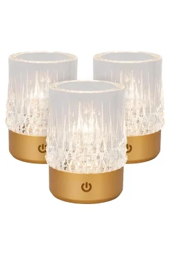 Lampe de table LILY en acrylique avec LED intégré - Or Mat / Laiton - Lucide