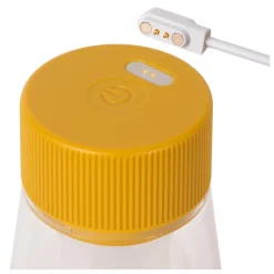 Lampe de table LORALI en pvc avec LED intégré - Jaune Ocre - Lucide
