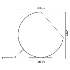 Lampe de table Lukkodso E27 20 x 20 cm blanc lux.pro