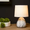 Lampe de table MARMO en céramique avec 1xE14 - Blanc - Lucide
