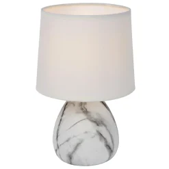 Lampe de table MARMO en céramique avec 1xE14 - Blanc - Lucide