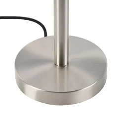 Lampe de table moderne en acier avec abat-jour blanc 32 cm - Simplo