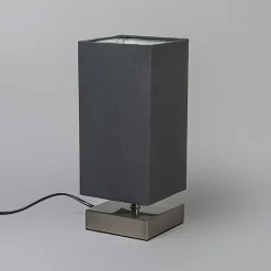 Lampe de table moderne grise avec acier - Milo