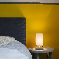 Lampe de table moderne grise avec acier - Milo