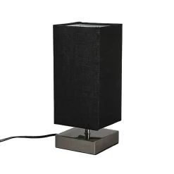 Lampe de table moderne noire avec acier - Milo